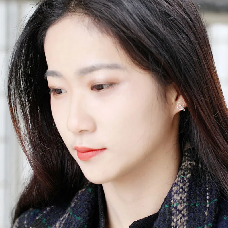 Серьги гвоздики в виде кошки из серебра 2019 пробы|Серьги-гвоздики| |