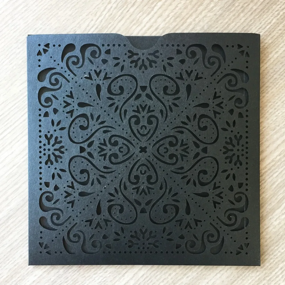 

50pcs Laser Cut Thank you and Flowers Style Pearl Paper Card Rewards Gift Decoration Wedding Birthday Party Invitations Card