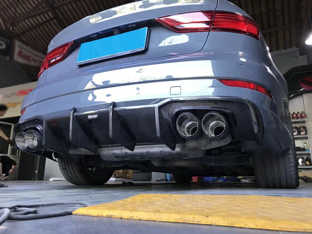 Углеродное волокно задний бампер спойлер, диффузор для Audi A3 Sline S3 седан не для A3 Стандартный стайлинга автомобилей