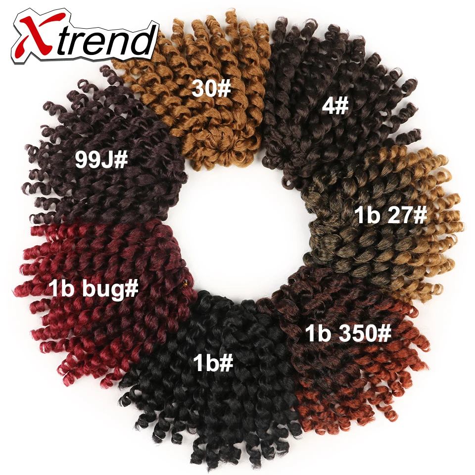 Xtrend 8 дюймов 20 корней прыгающая палочка Омбре крючком косички синтетические Jamaican