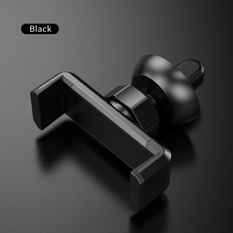 Black without logo Автомобильный держатель для телефона ROCK с вентиляционным отверстием, автомобильный держатель для телефона в автомобиле, держатель для мобильного телефона, подставка для iPhone, samsung, S10, huawei - Цвет: Black without logo