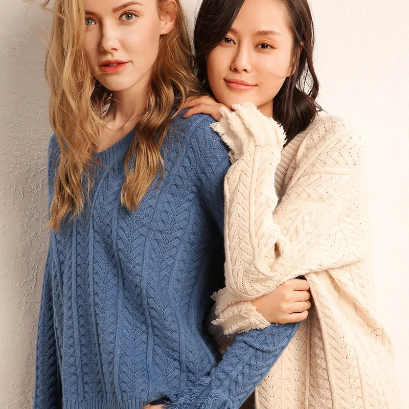 Cashmere sweater women pullover Hollow out knitted sweaters Autumn winter fashion long sleeve casual jumpers Pullover Female | Женская