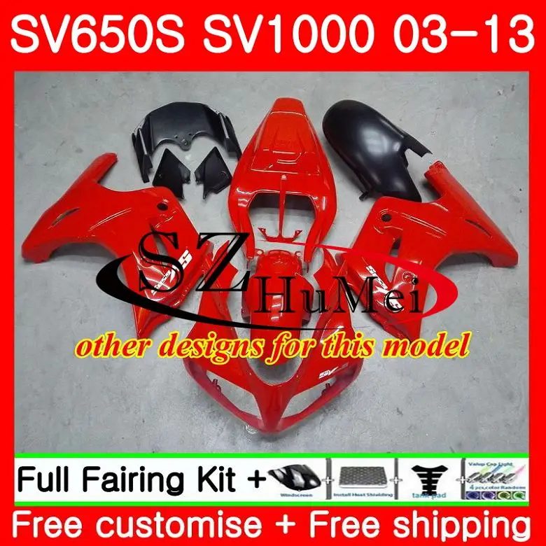 Обтекатель для SUZUKI SV1000S SV650S 03 04 05 06 07 08 106SH15 темно красный SV650 1000 S SV 650S 2003 2004 2005 2006 2007