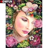 homfun full squareround drill 5d diy diamond painting flower beauty embroidery cross stitch 3d home decor gift a13160