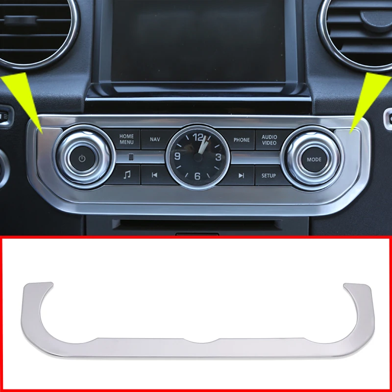 

ABS Chrome Car Center Control Clock Timetable Decoration Frame Sequins Trim Strips for Land Rover Discovery 4 LR4 L319 2010-2016
