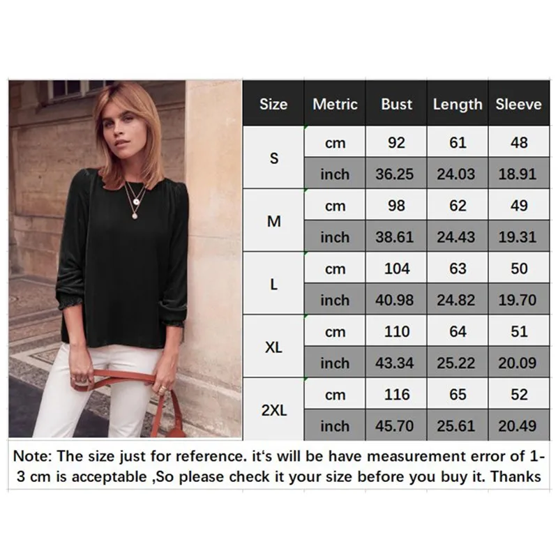 

MISAUU O-Neck Slim Elegant Velvet T-Shirt Women Clothes Autumn Spring Long Sleeve Shirts Office Ladies Femme Tops Tee Big Size