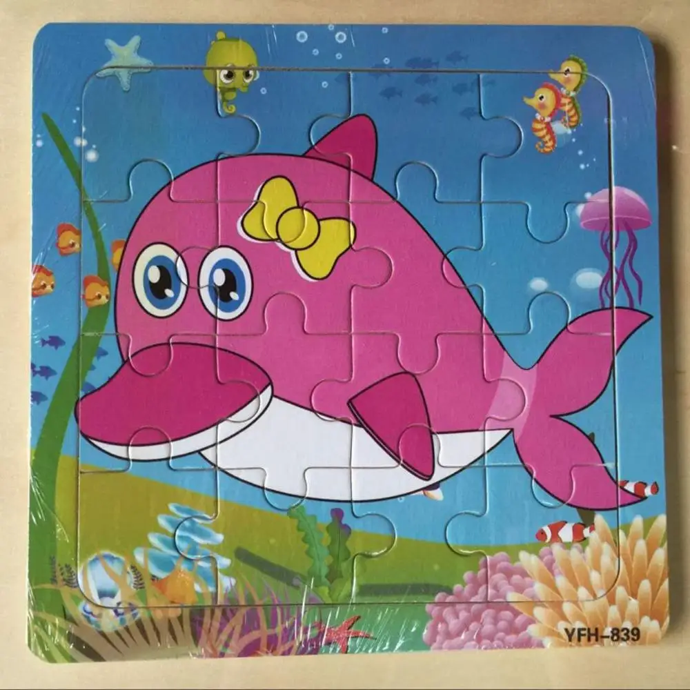 Diy деревянная головоломка для детей игрушка когнити на пазле Infantil Пазлы деревянные игрушки для детей Educatief Speelgoed Kleuters игрушки - Цвет: Розовый