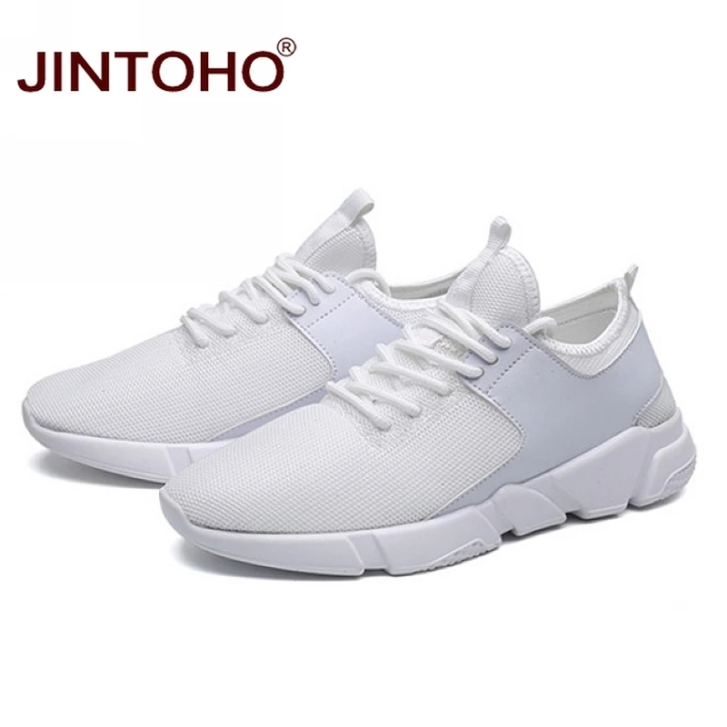 Мужские кроссовки jintoho черные дышащие из сетчатого материала на лето 2019 |