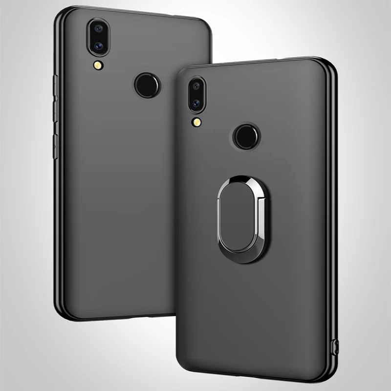 Для UMIDIGI A5 Pro Чехол на палец кольцо магнит матовый Задний защитный чехол для