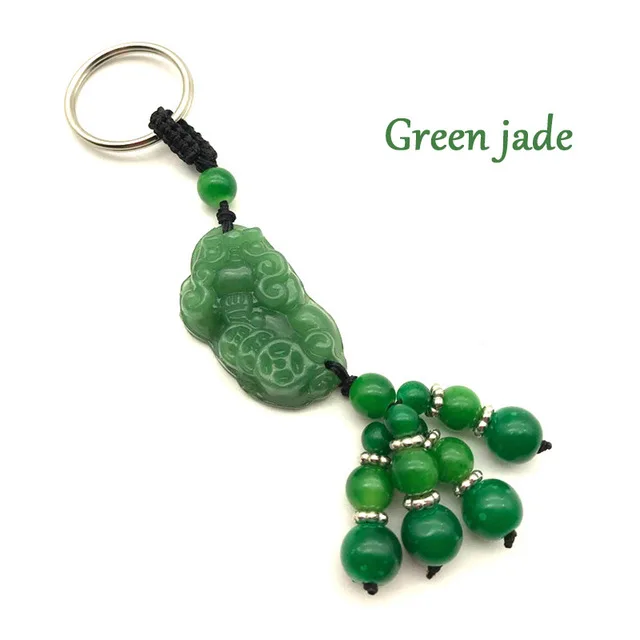 Green jace Overe 1 шт. автомобильный брелок китайский нефрит брелок для peugeot 508 308 206 307 207 407 2008 Citroen C4 C5 Opel Astra j h Insignia - Название цвета: Green jace