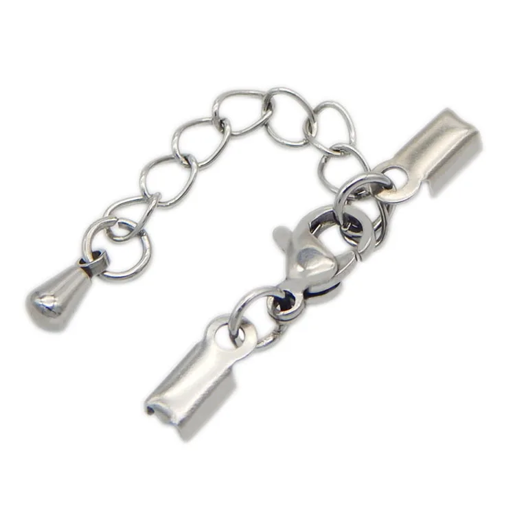 Нержавеющая сталь ленты щипцы 3 мм ювелирные изделия шнур Конец Крышки с омаром