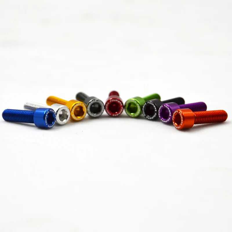 FOURIERS 2 шт./компл. винт велосипедный Цветной алюминиевый сплав M5x0.8x17mm держатель бутылки винты Велоспорт MTB велосипед бутылка для воды винт