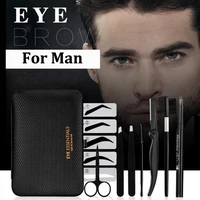 8 in 1 man eyebrow trimming kit portable tweezer and scissor set for eyebrow grooming eyebrow care kit for men women