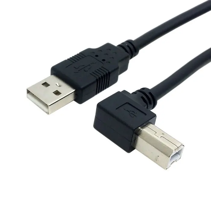 Новинка USB 2 0 A Male to B Прямоугольный 90 градусов принтер сканер жесткий диск кабель 1