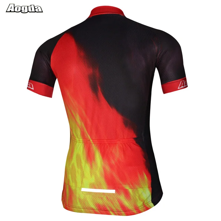 2017 Men's MTB cycling jersey short sleeve and bib shorts set/ Summer clothing/ Pro team bicycle racing clothes fire | Спорт и