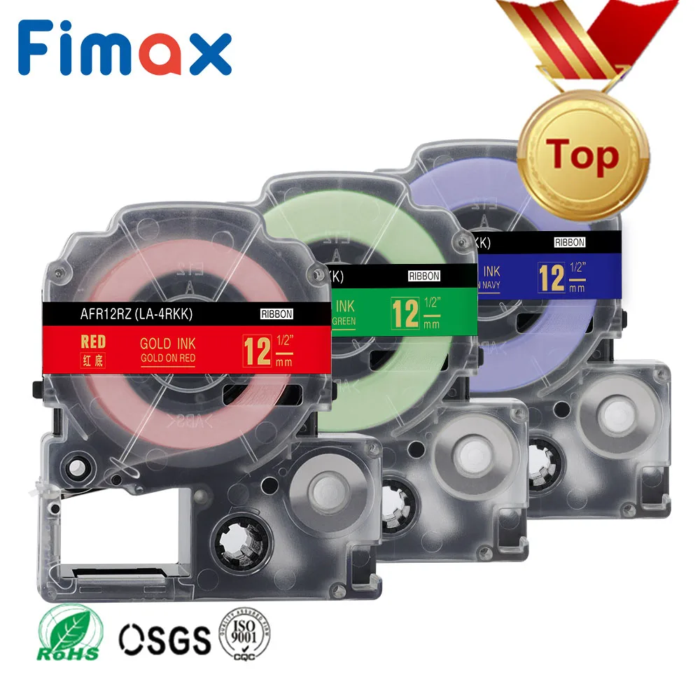 

Fimax 3pcs Gift Wrapping Satin Ribbon 12mm Label Tape Compatible for King Jim EPSON label makers SFR12SZ SFR12RZ SFR12GZ SFR12NZ