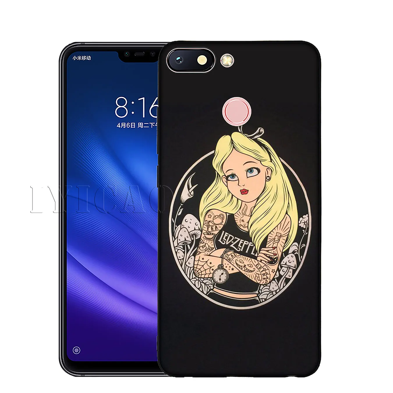 IYICAO Tattooed Alice Ariel Jasmine princess cartoon Soft Case for Xiaomi Mi 10 9 9T CC9 CC9E 8 SE A3 Pro A1 A2 Lite 6 f1 |