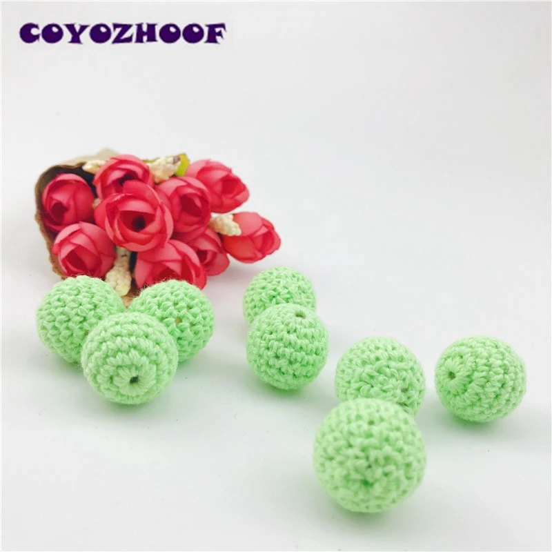 Crochet Beads 5PCS 20mm Can Chew DIY Nursing Bracelet Jewelry Organic Teether Christmas Gifts | Украшения и аксессуары