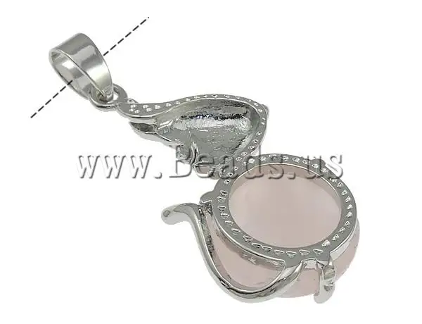 Free shipping!!!Natural Quartz Pendants 2013 men Zinc Alloy with Rose Animal platinum color plated nickel | Украшения и