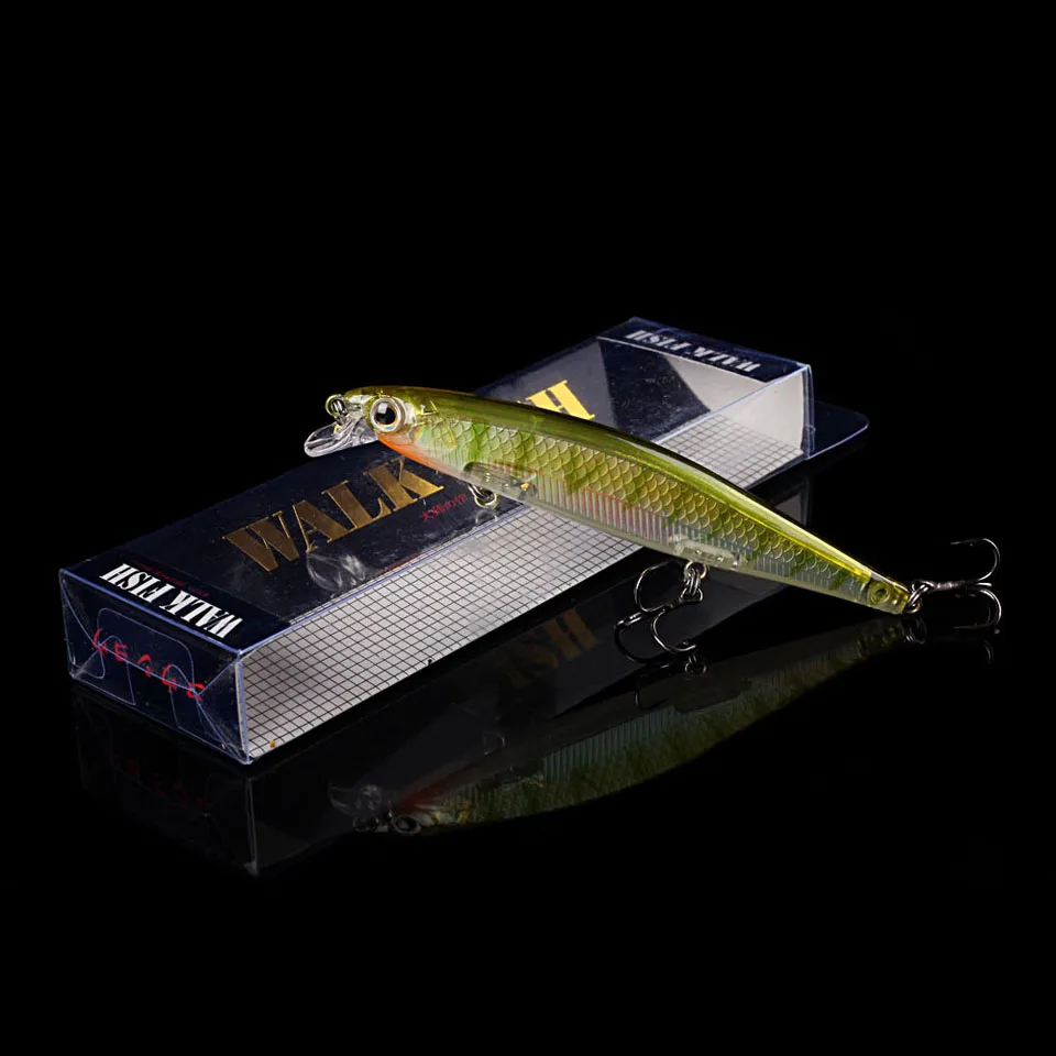 WALK FISH, 1 шт.,, новая модель, рыболовные приманки, лазерная блесна, жесткая приманка, 110 мм, 13 г, медленно погружающаяся, качественная, профессиональная, кренкбейт - Цвет: C 3