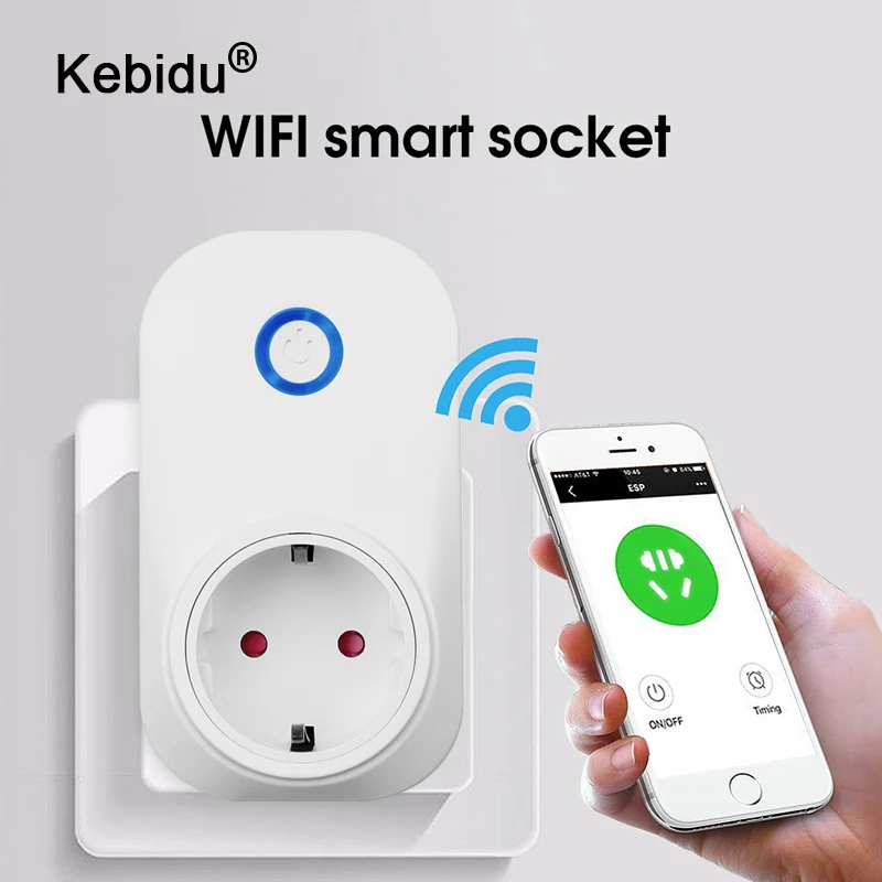 Смарт розетка kebidu с Wi Fi 10 А 2200 Вт голосовым управлением|Умные розетки| |