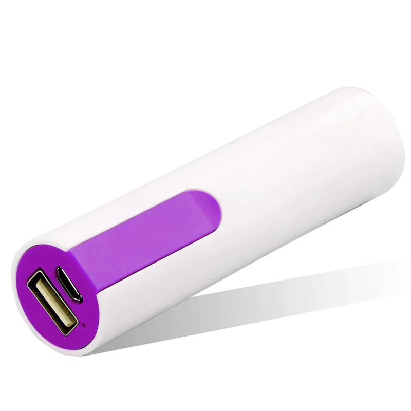 Purple 5V USB портативный внешний аккумулятор чехол Комплект 18650 зарядное устройство DIY коробка для сотового телефона - Цвет: Purple
