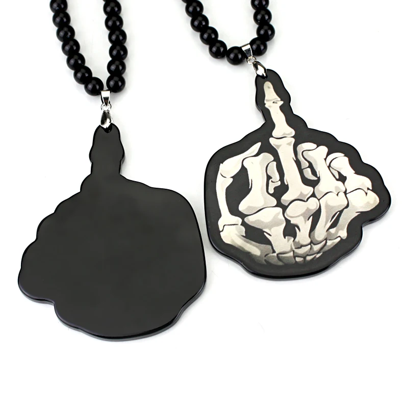 Car Pendant - Acrylic Skeleton Hand Bones JDM Rear View Mirror Charms Ornaments - Mirror Trim Hanging Suspension Gift Accessories image 2