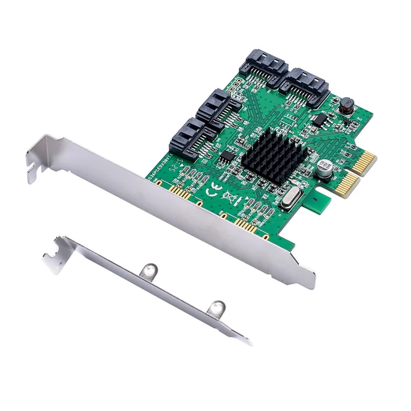Плата расширения PCI-Express X1 с 4 портами SATA 3 0 6 Гбит/с чип для Marvell 88SE9235