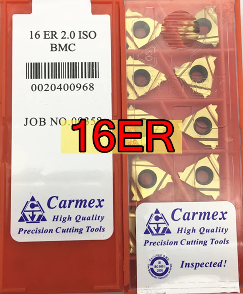 16ER AG60 AG55 1 0 25 5 75 2 3 дюйма isobmc 10 шт./компл. наружные резьбовые вставки Carmex обработка: