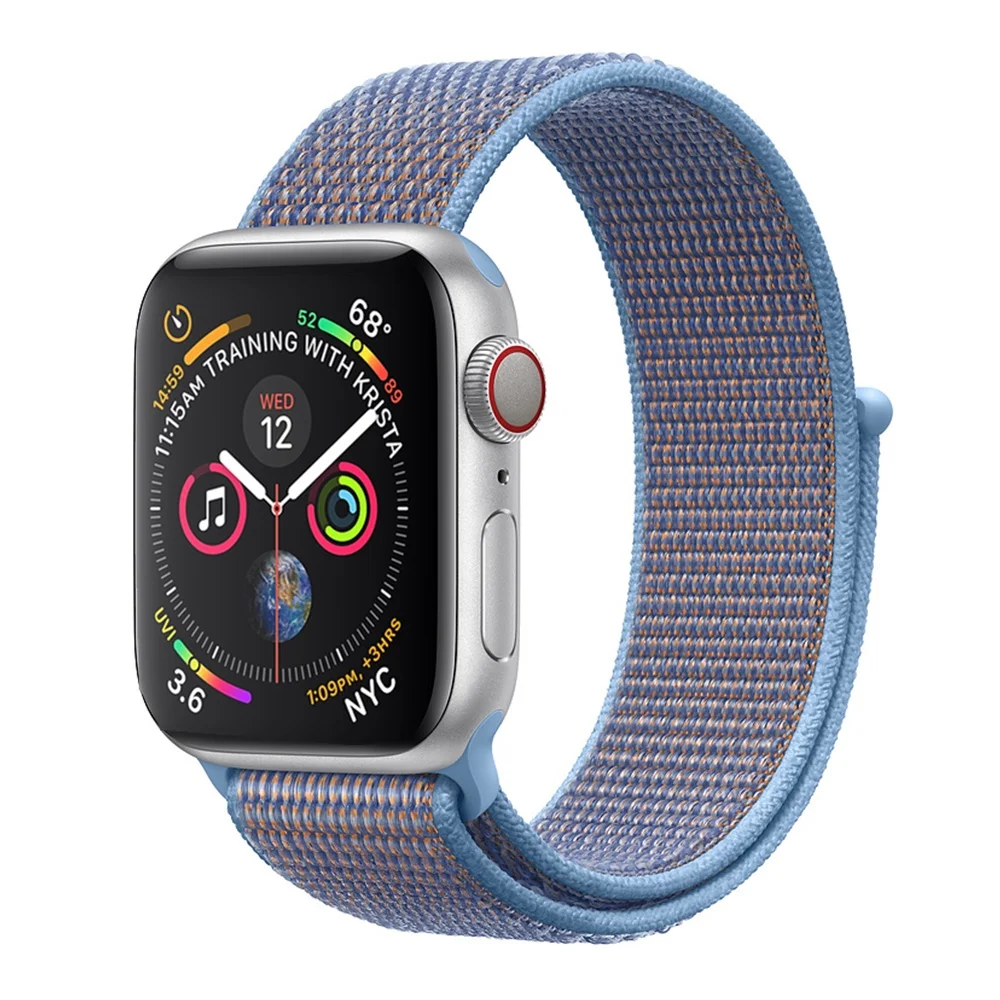 Ремешок для Apple watch band 42 мм 38 iWatch 4 44 40 Спортивная петля ремешок часов нейлоновый