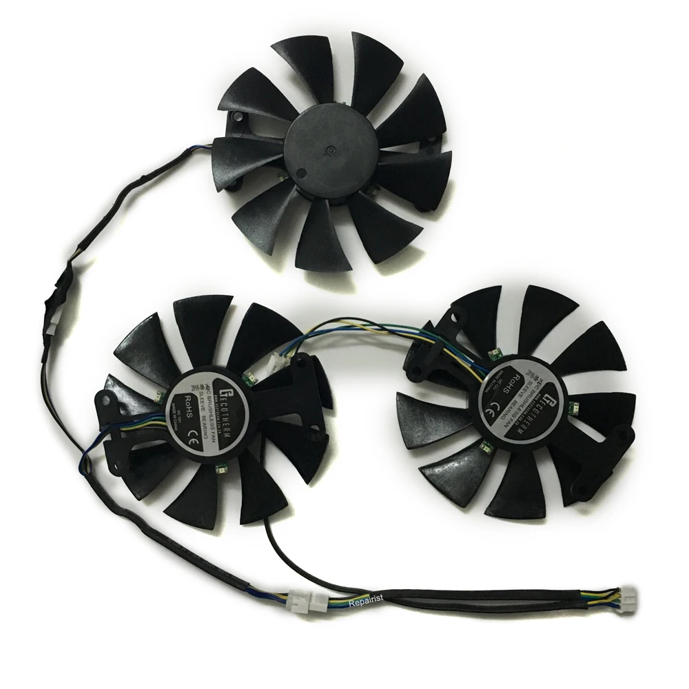 Вентилятор для охлаждения видеокарты ZOTAC Geforce GTX 980ti 6gd5 3 шт./компл. | Компьютеры и
