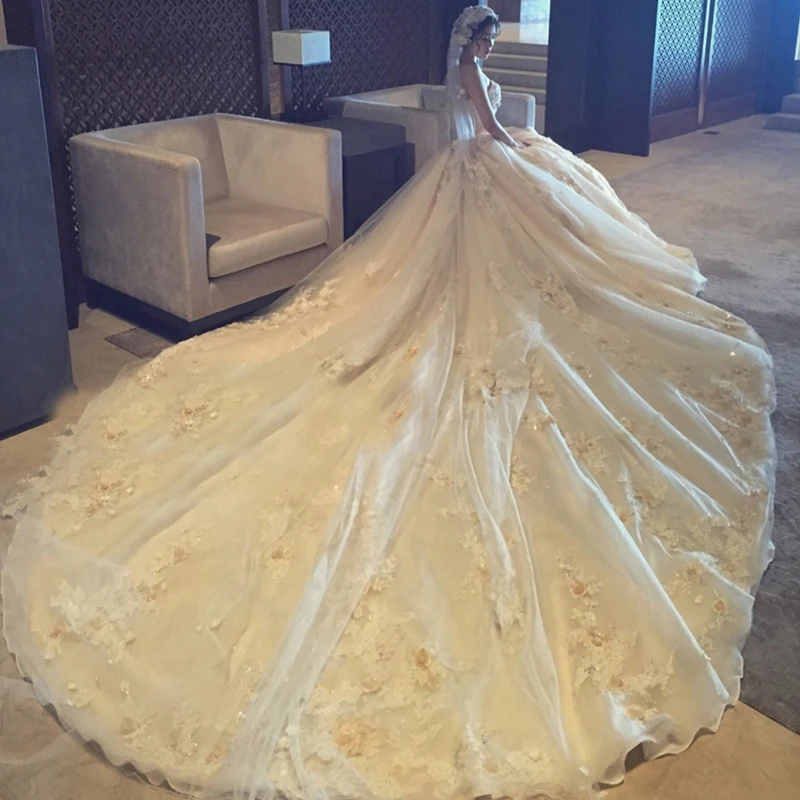 Роскошное бальное платье vestido de noiva кружевные свадебные платья с цветами и