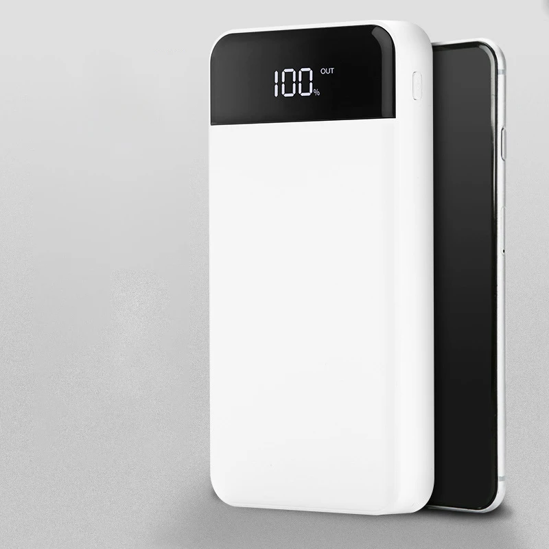 white Внешний аккумулятор 20000 мАч для Xiaomi Mi 2 Быстрая зарядка 3,0 внешний аккумулятор портативное зарядное устройство Внешний аккумулятор для IPhone - Цвет: white