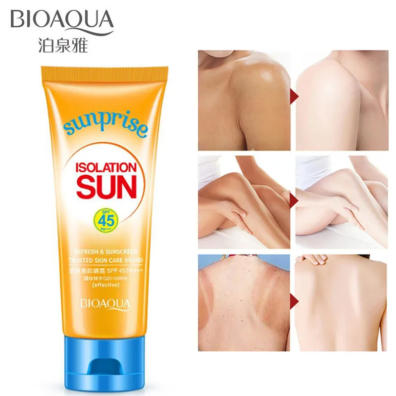 

BIOAQUA Whole Body Sunscreen Cream SPF 45 Uv Radiation Sun Protection Face Cream Protector Whitening Body Sunblock Lotion 30ML
