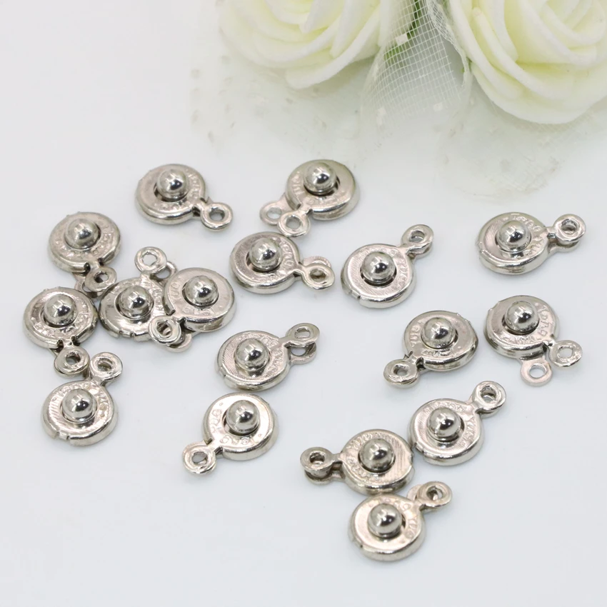 7 мм оптовая цена 50 шт. серебристые круглые крючки с застежкой горячая Распродажа