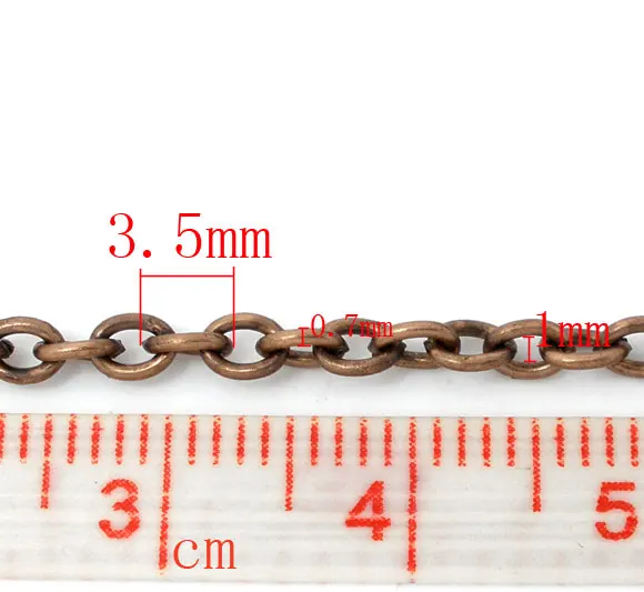 DoreenBeads медные тоновые цепи для кабелей 3 5x2 5 мм Продан в упаковке м | Украшения и