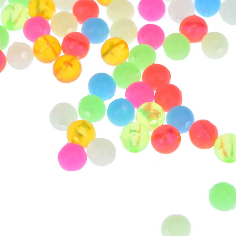 Gmarty 1000 Pcs Premium Green Large Soft Rubber Oval Luminous Fishing Beads Lumo Glow Beans Sabiki Snapper Rig 10 colors | Спорт и