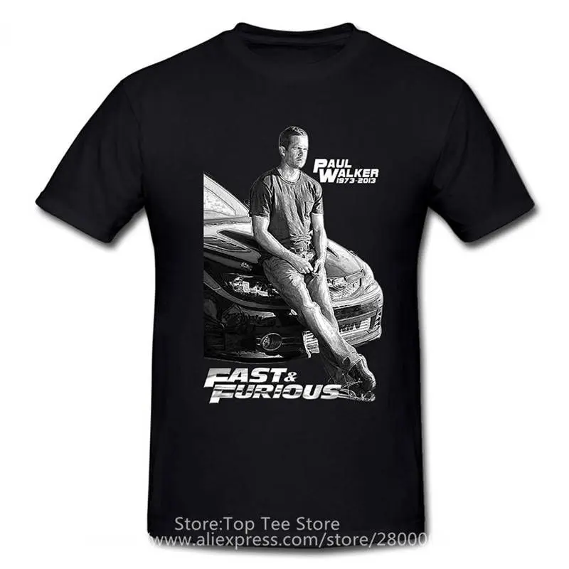 Классический Топы и футболки с круглым вырезом Пол Уокер Street Racingss Для мужчин