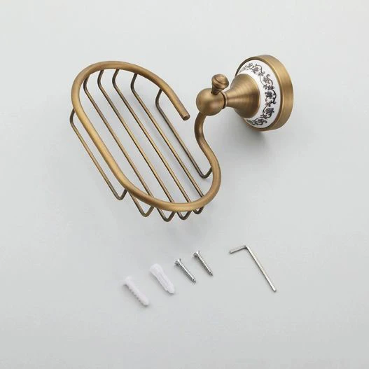 Мыльницы античная латунь с Керамика мыльница Медь мыло Корзина Аксессуары для