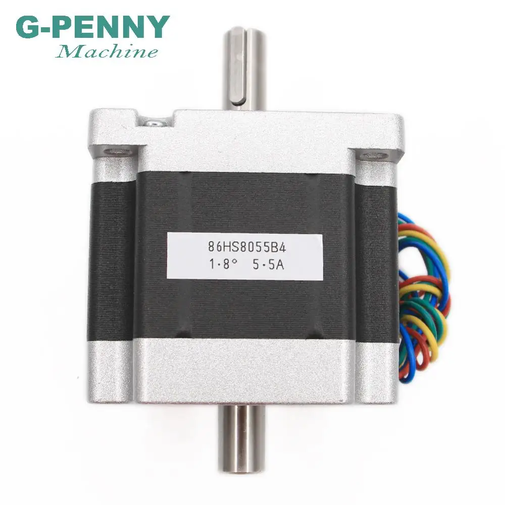 NEMA 34 шаговый двигатель 86x80 мм Nema34 с ЧПУ двойным валом 5 5a 4 6 нм D = 14 1 8 дюйма для