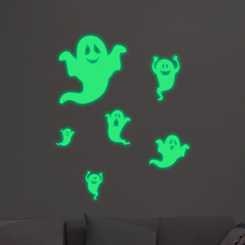 

DIY Premium Luminous Sticker Fluorescent Creative Illuminated Halloween Ghost Children's Toy Fluorescent Removable