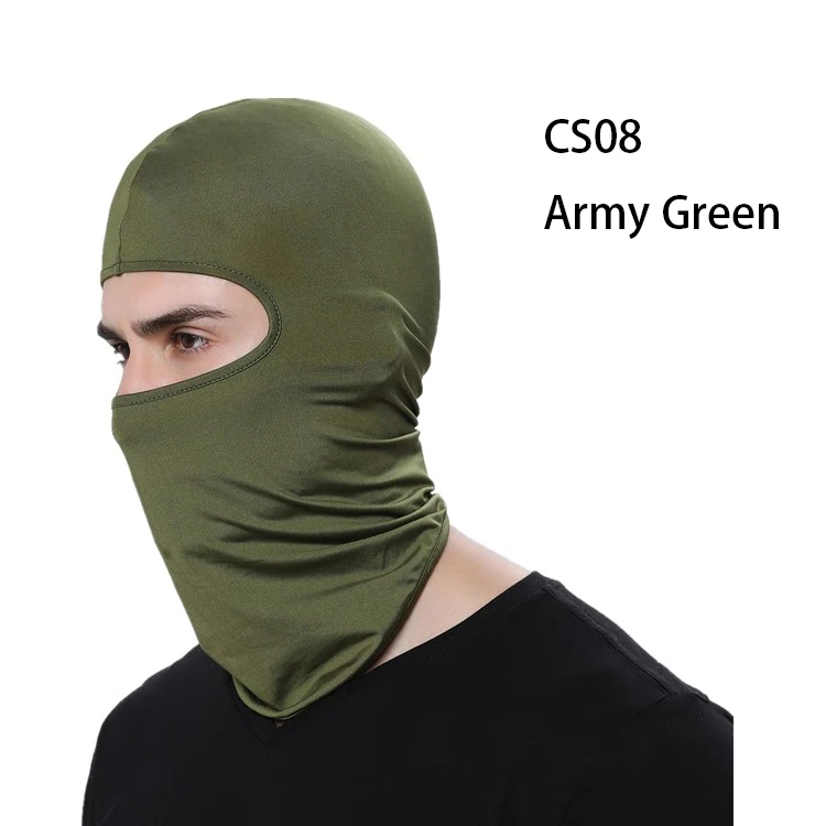 8 Army Green Маски для мотоциклов WG CS игровая маска из лайкры мягкие рыболовные гоночные велоспортивные велосипедные маски для верховой езды ветрозащитные пылезащитные маски для лица с полной головкой - Цвет: 8 Army Green