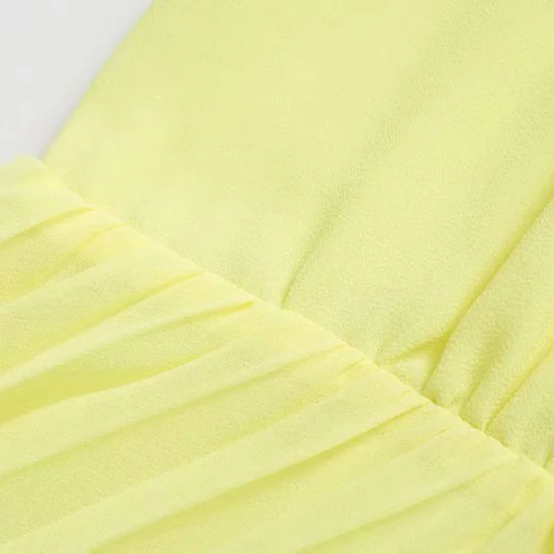Vintage Elegant Ruffled Deep V Neck Midi Dress Women Fashion Backless Bow Tie Pleated Ladies Dresses Casual Vestidos Mujer