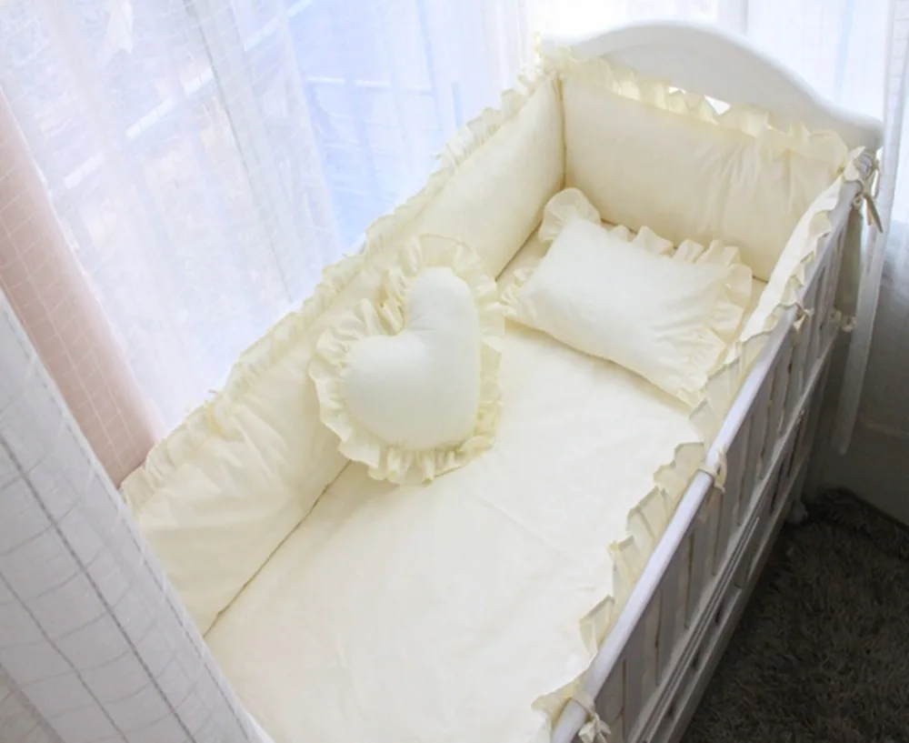 7 шт. Детский Комплект постельного белья хлопковый в стиле принцессы моющийся