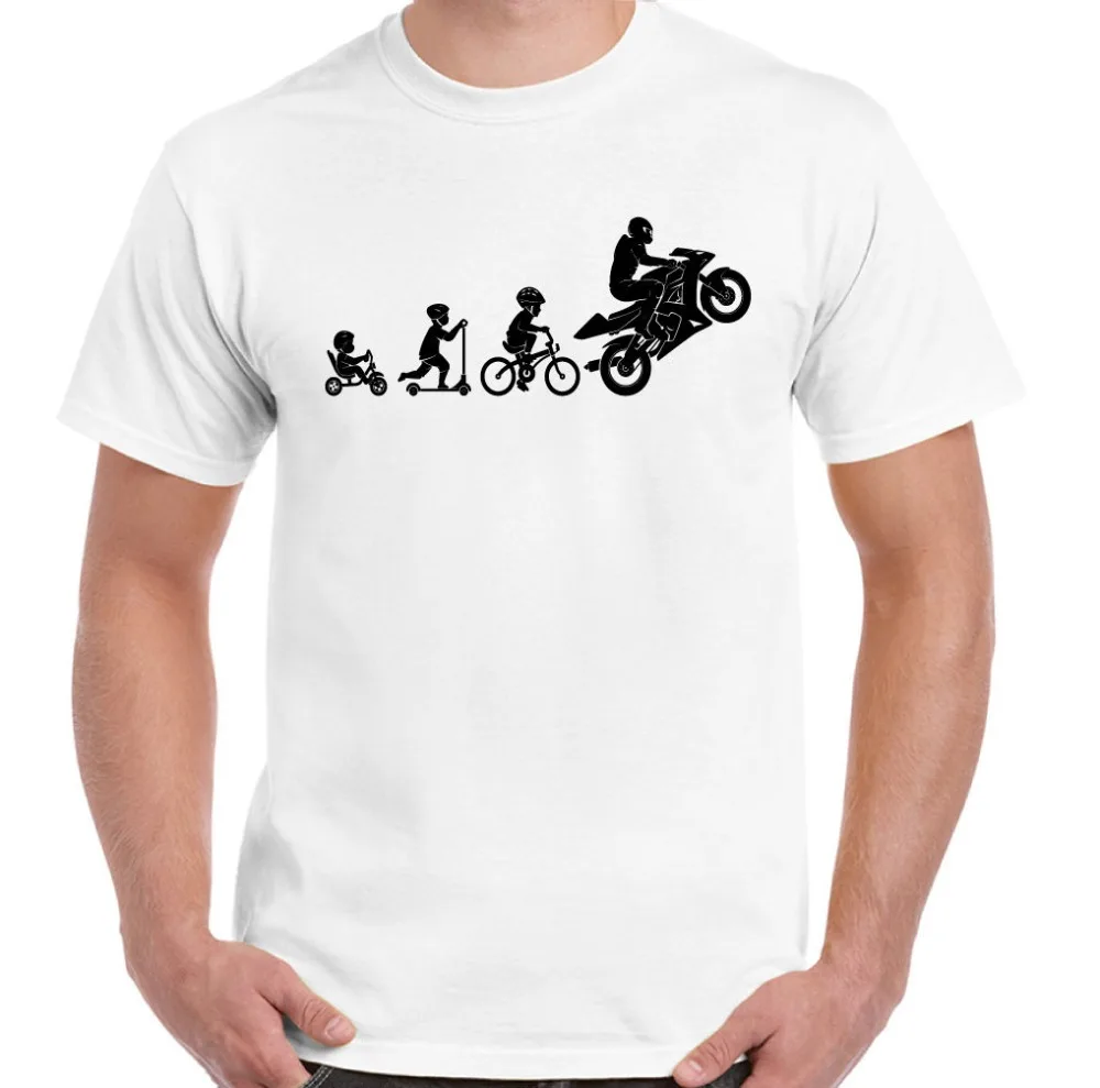 

Motorbike Evolution - Mens Funny Superbike Motorcycle Sporter Biker 2019 Summer O Neck Men'S Brand Clothing Cotton Hip Hop Tops