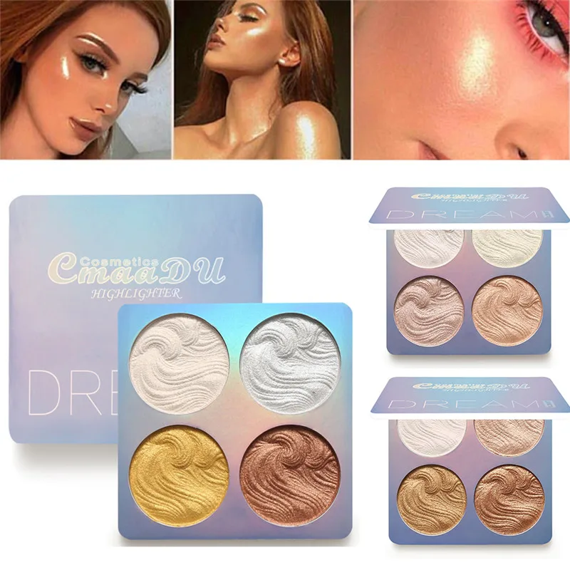 CmaaDu Хамелеон хайлайтер палитра звездное небо серия пудра Brighten Iluminador Maquiagem Shimmer Glow Набор Профессиональный макияж