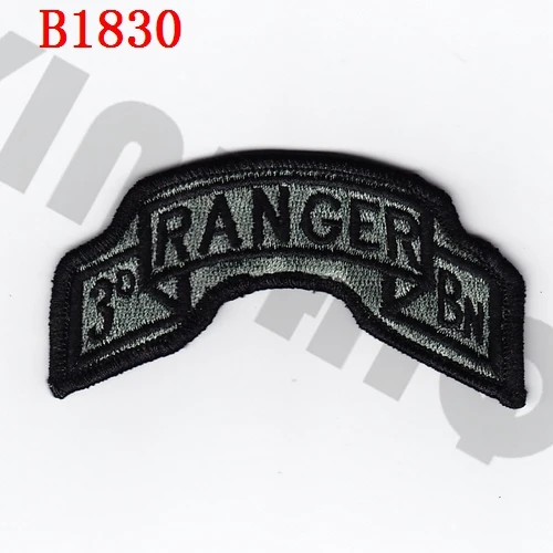 Полная вышивка патч армии США 75th RANGER 1st 2BN 3BN военный тактический боевой дух - Цвет: B1830