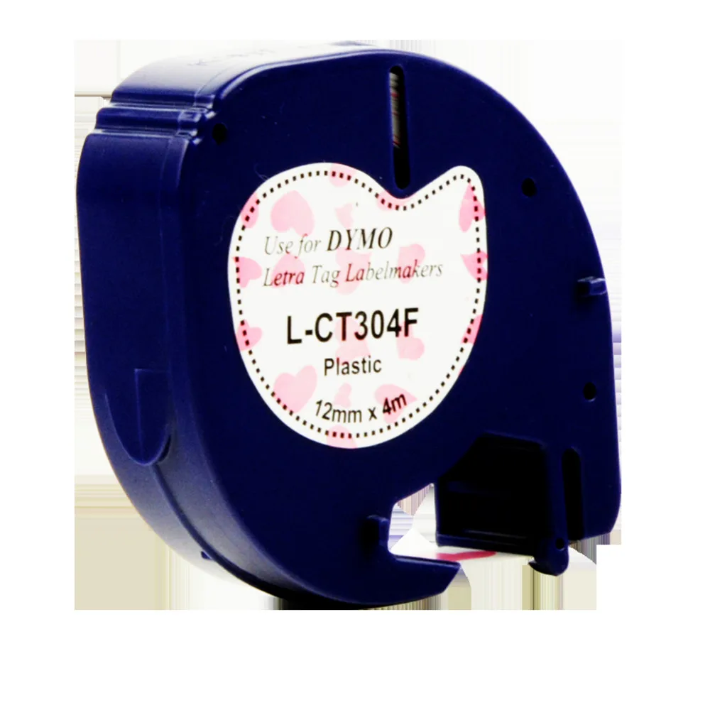 10 шт. пластиковая лента DYMO letratag 12 мм черная на мультяшной этикетке LT L-CT304F для