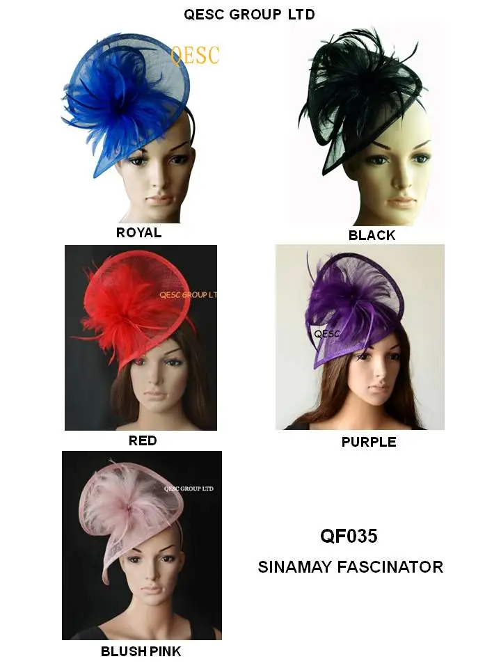 Новый sinamay перо Вуалетка для свадьбы женская шляпа ascot гонки Кентукки Дерби Кубок