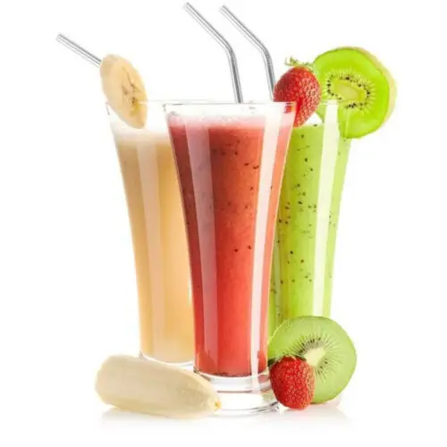 4 шт. Нержавеющая сталь Металл питьевой соломы Многоразовые трубочки + комплект